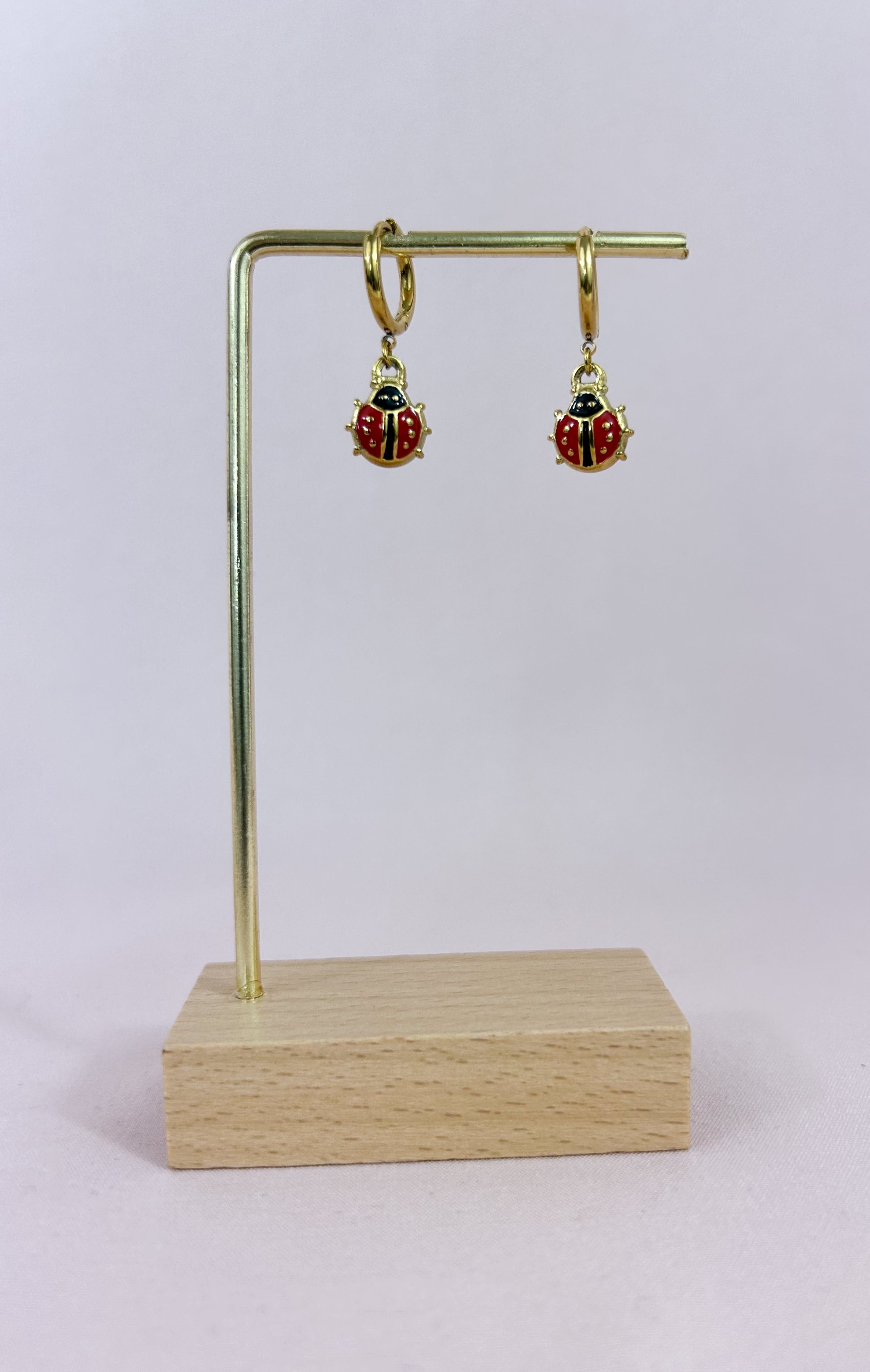 Boucles d'oreilles coccinelles
