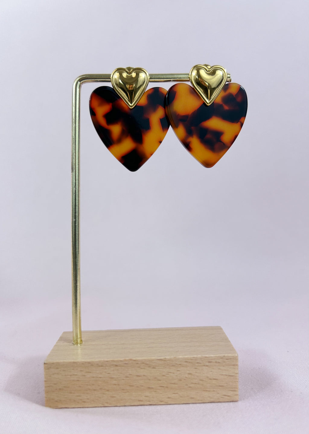 Boucles d'oreilles léopard coeur