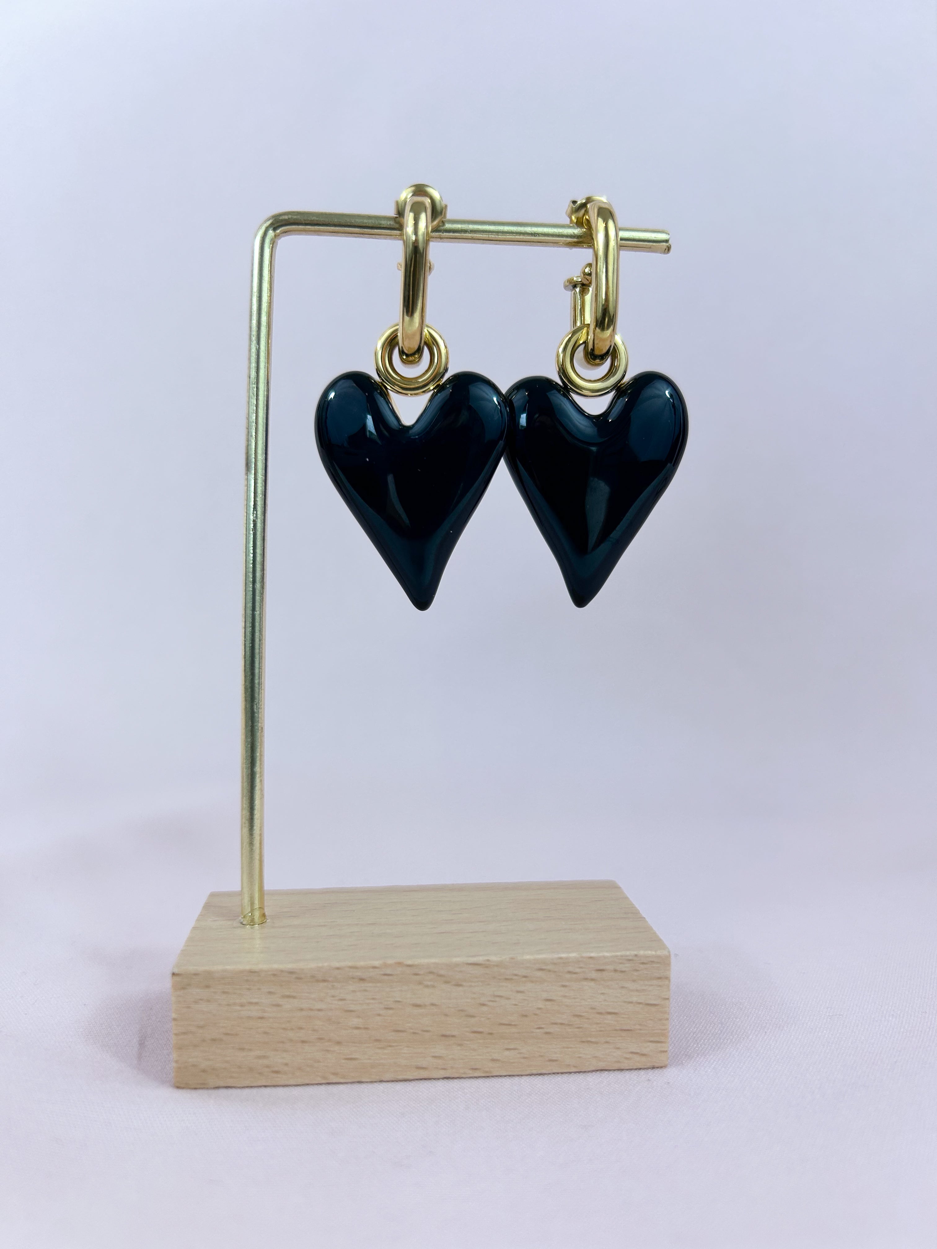Boucles d'oreilles noires