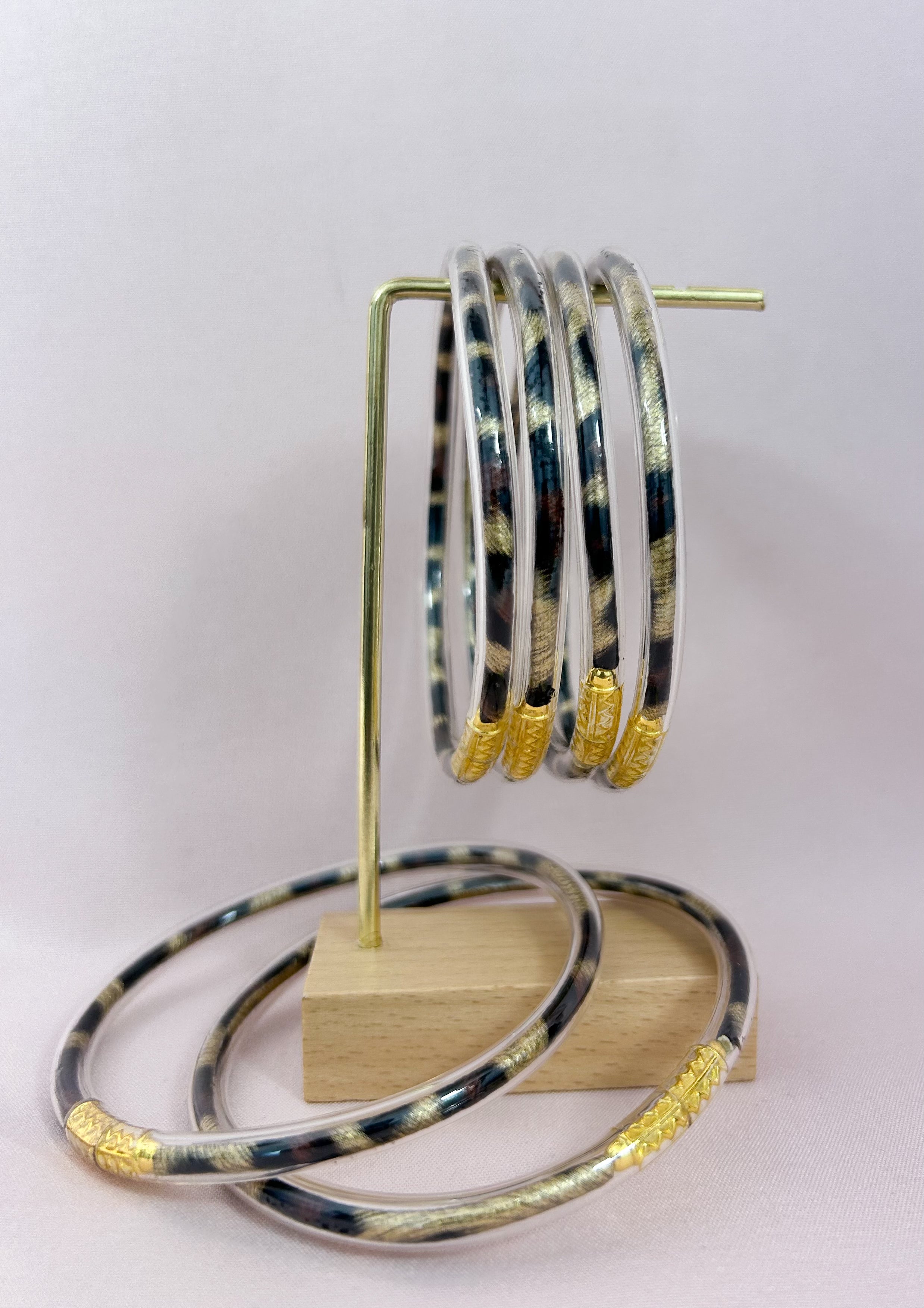 Bracelet jonc léopard