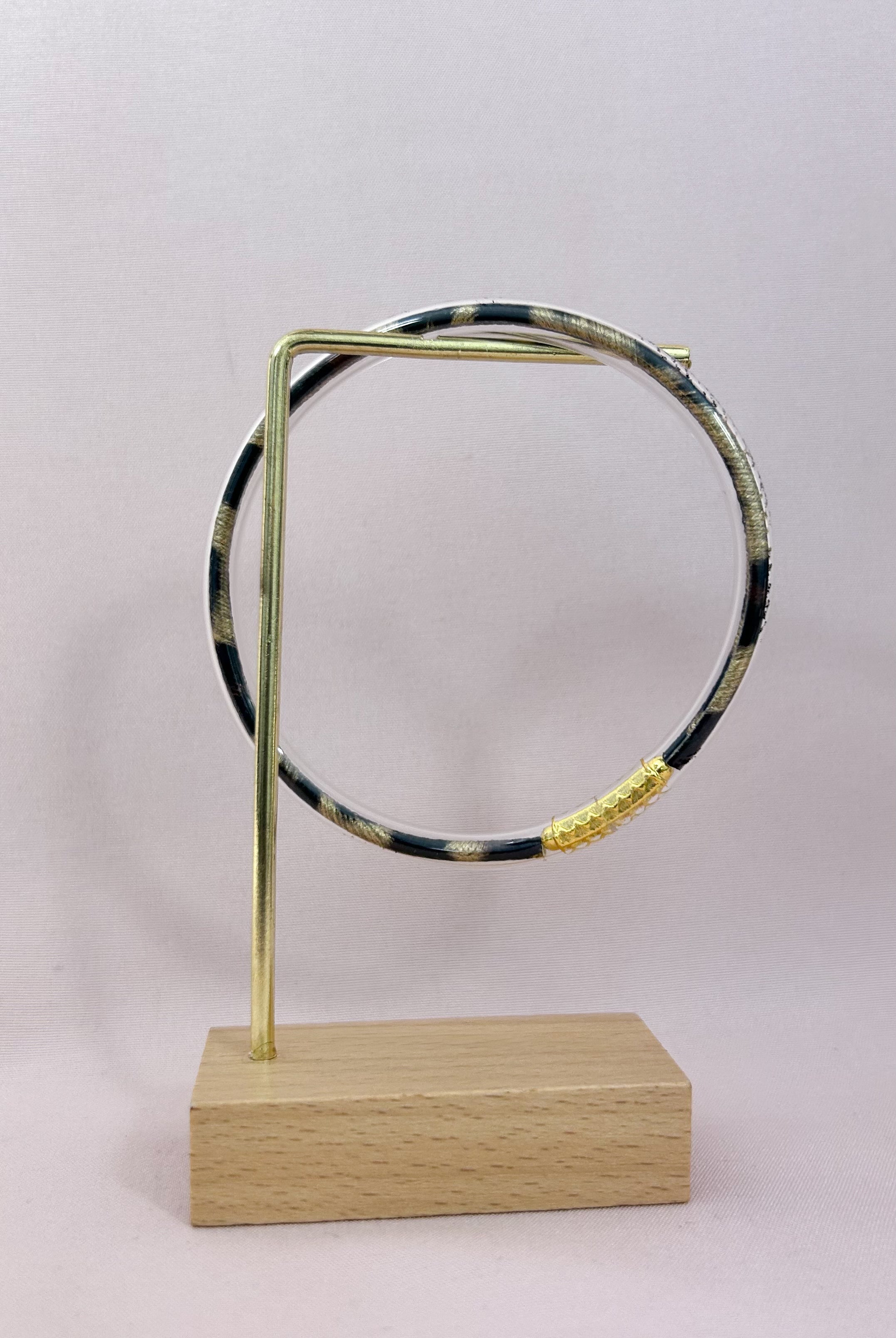 Bracelet jonc léopard