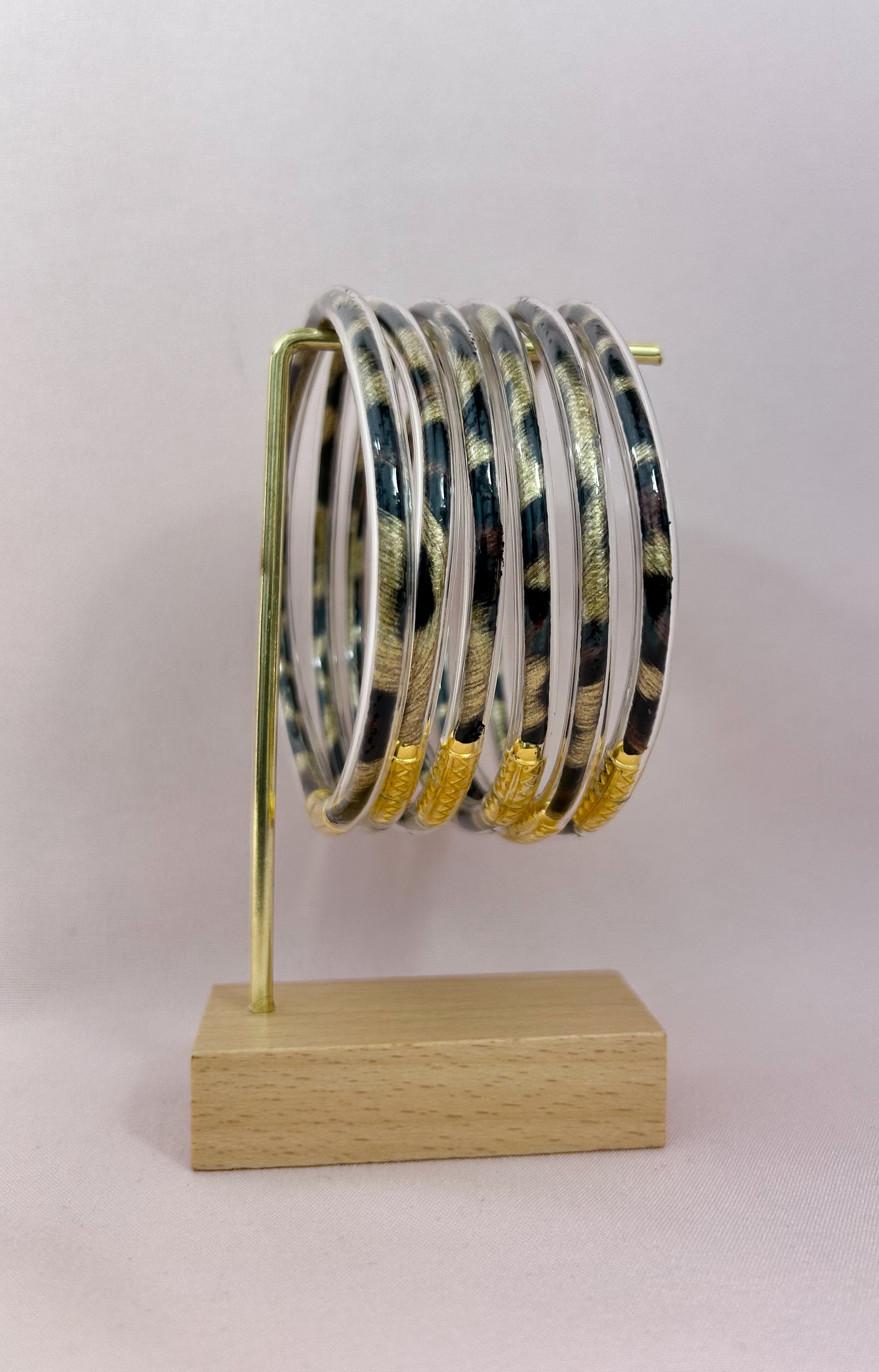 Bracelet jonc léopard