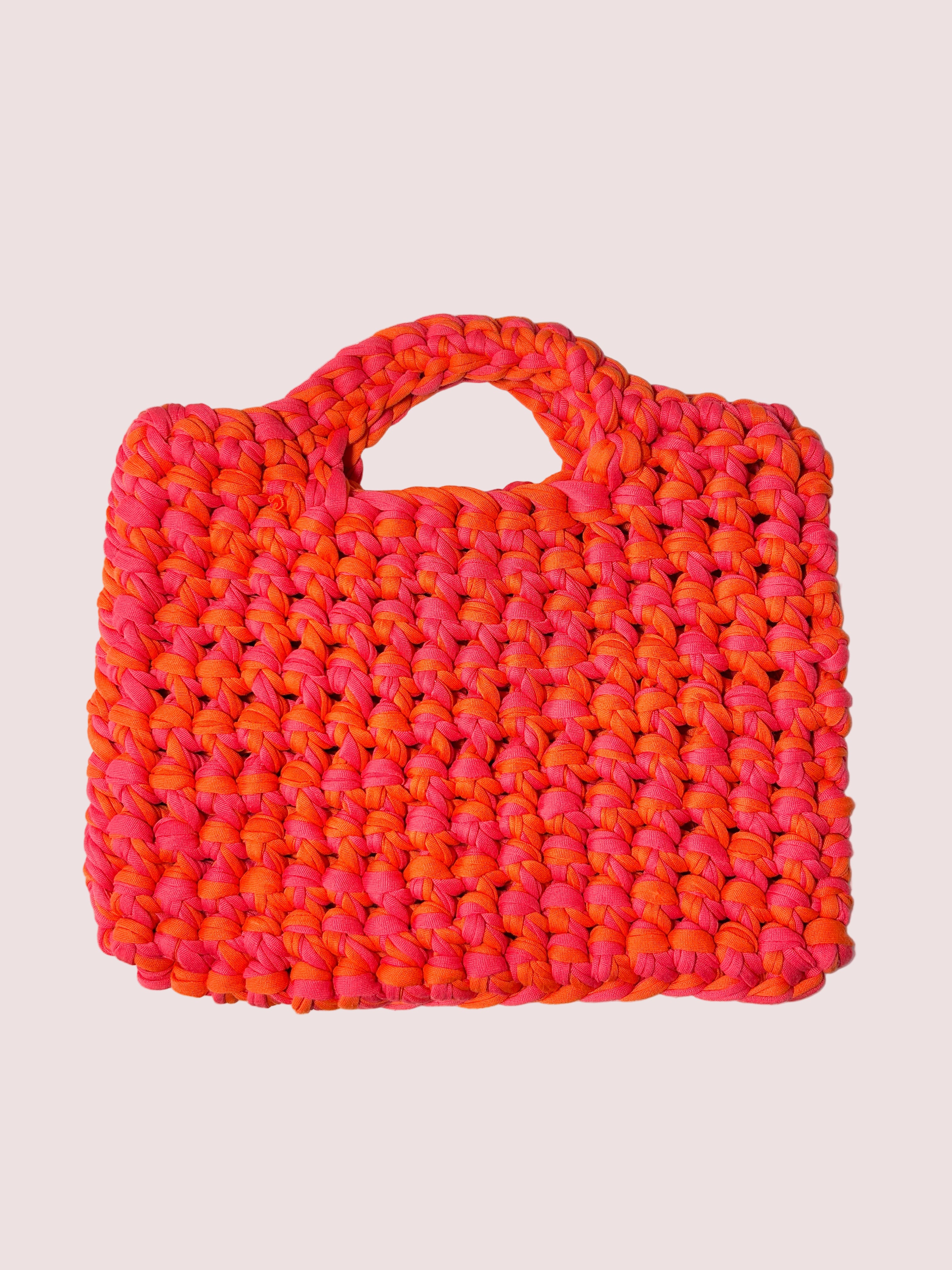 Sac fait main fuchsia/orange