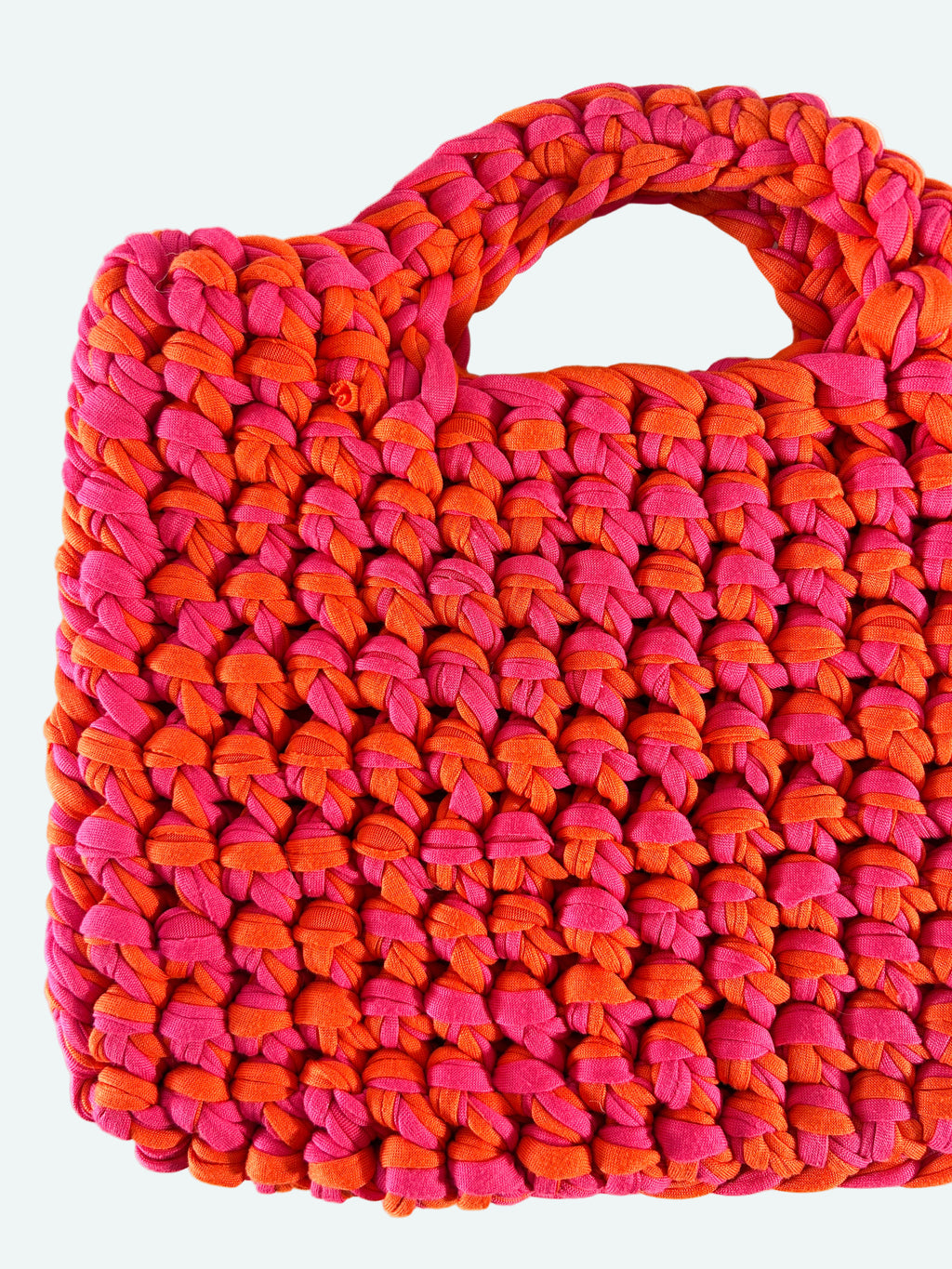 Sac fait main fuchsia/orange