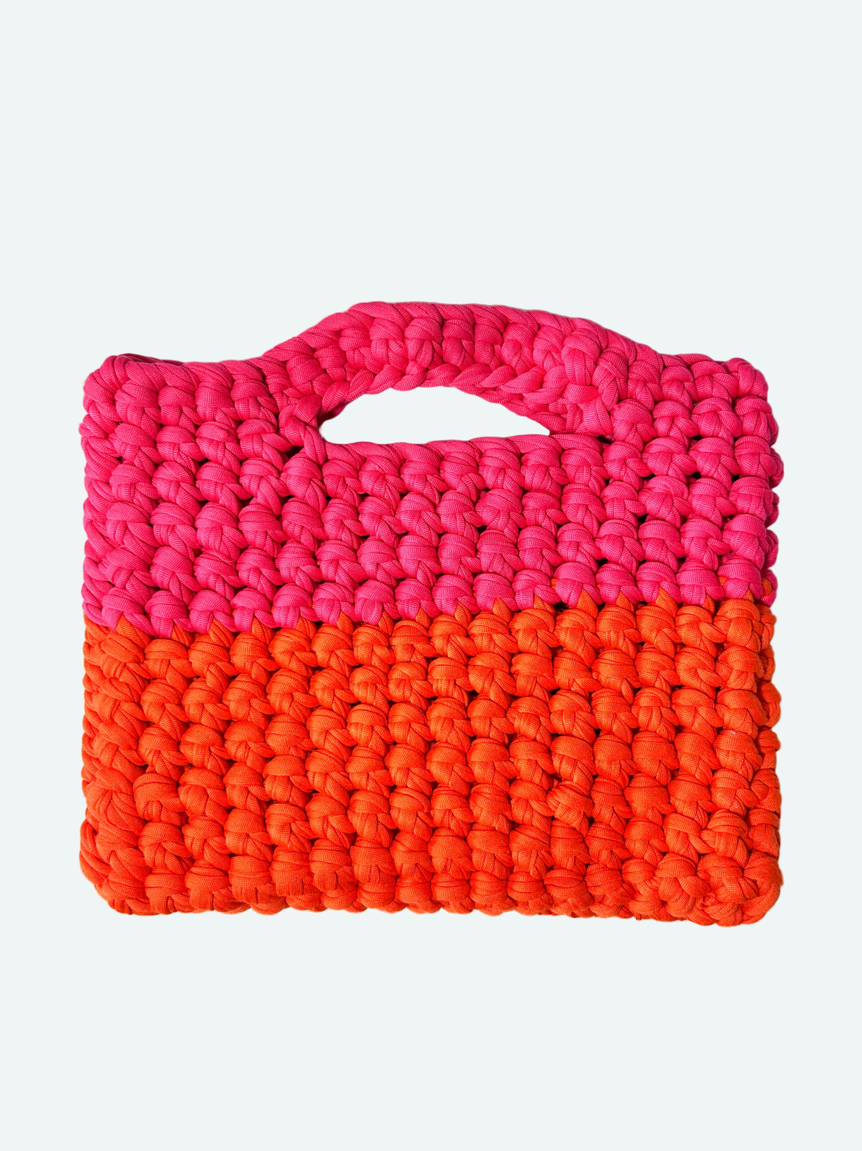 Sac fait main fuchsia/orange