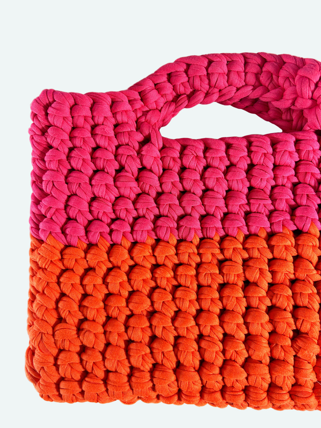 Sac fait main fuchsia/orange