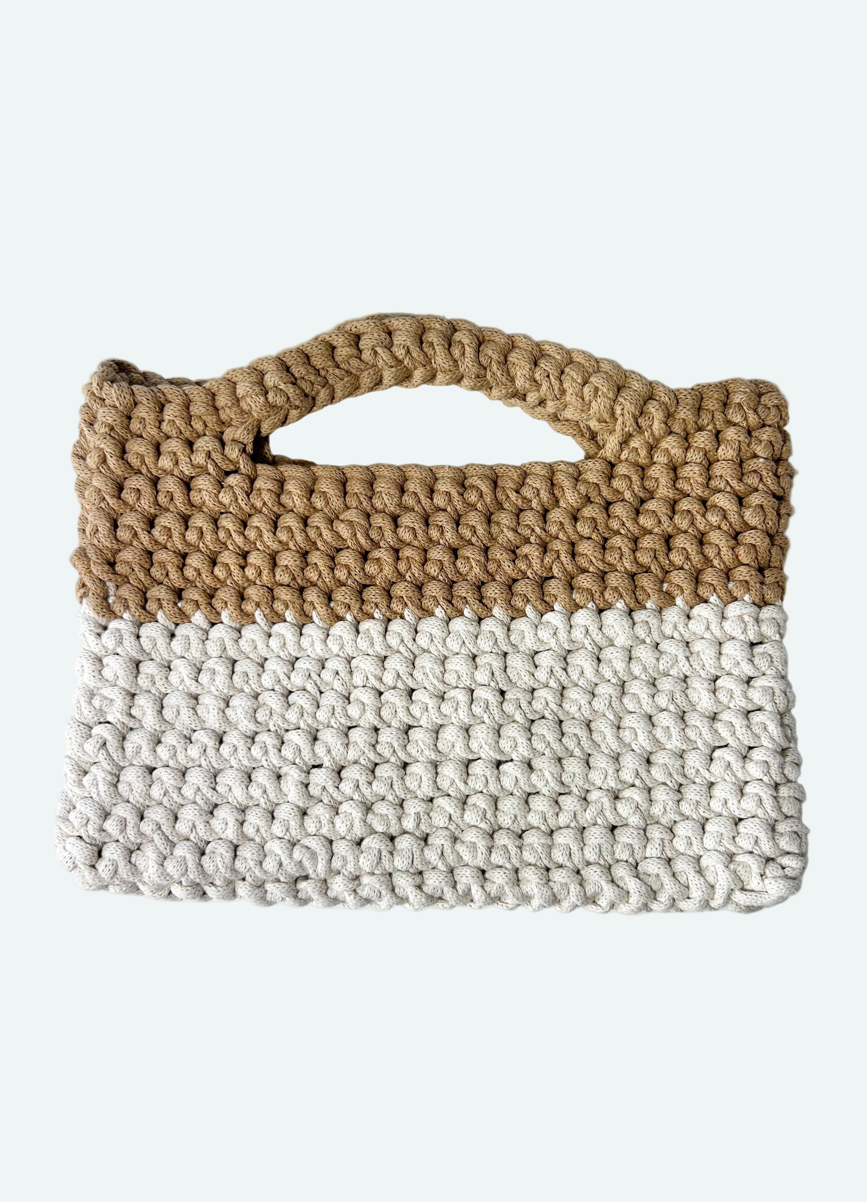 Sac fait main beige/camel