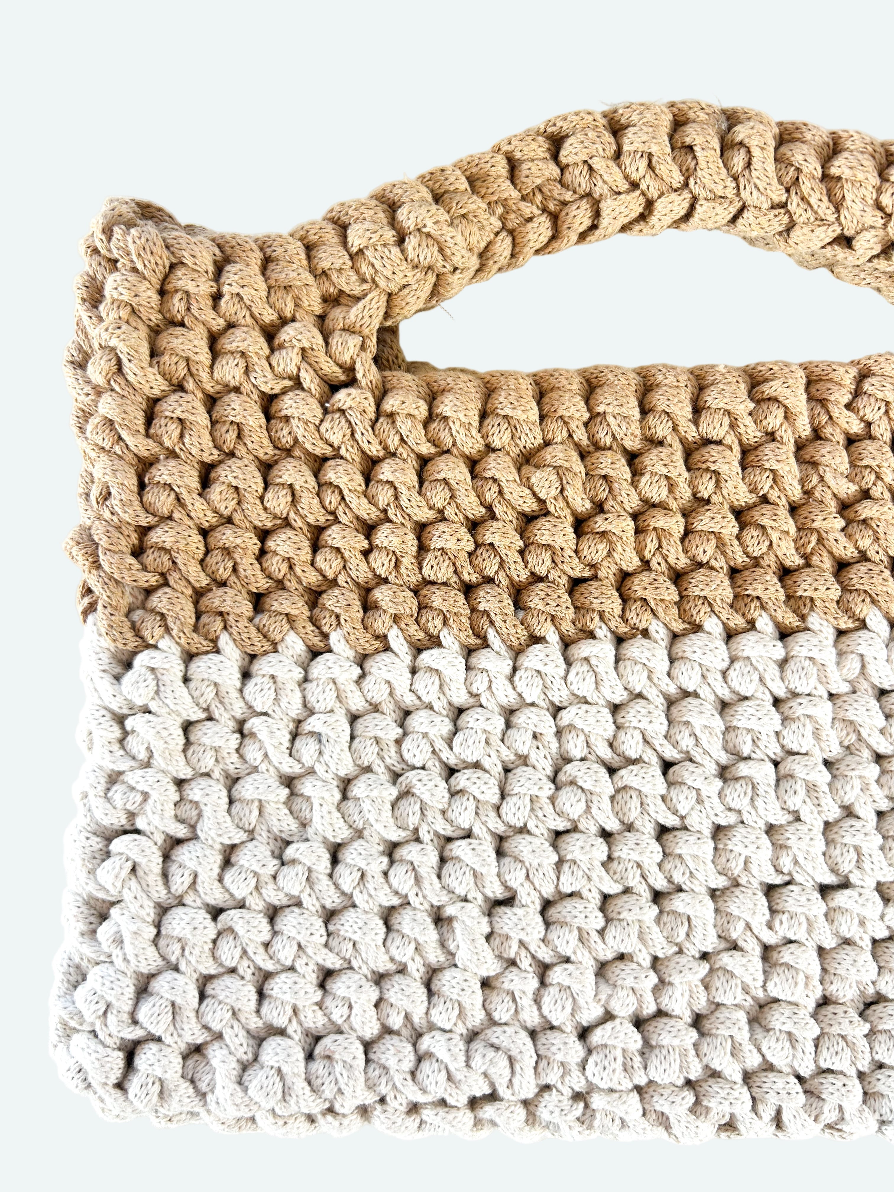 Sac fait main beige/camel