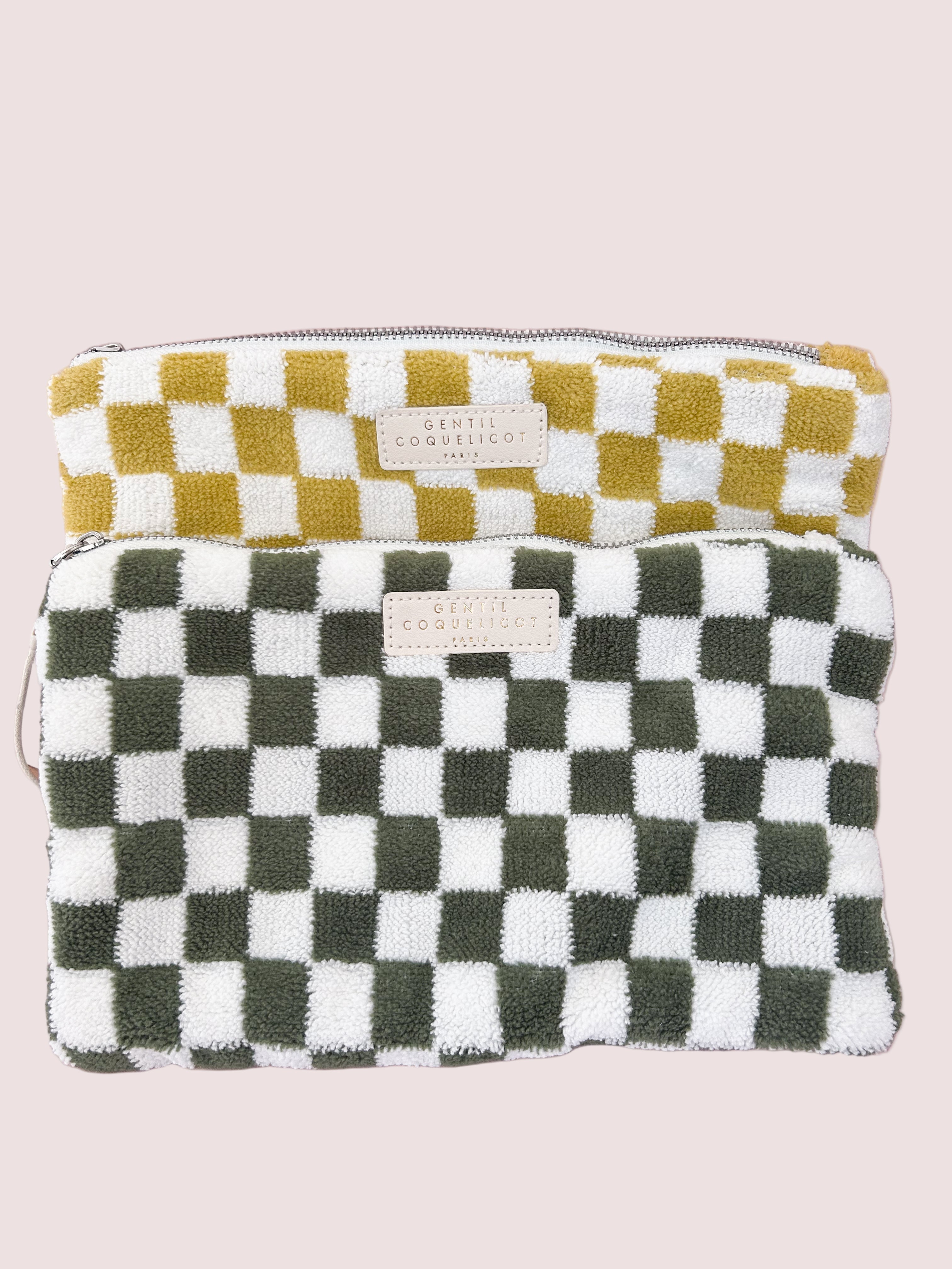 Pochette damier en éponge