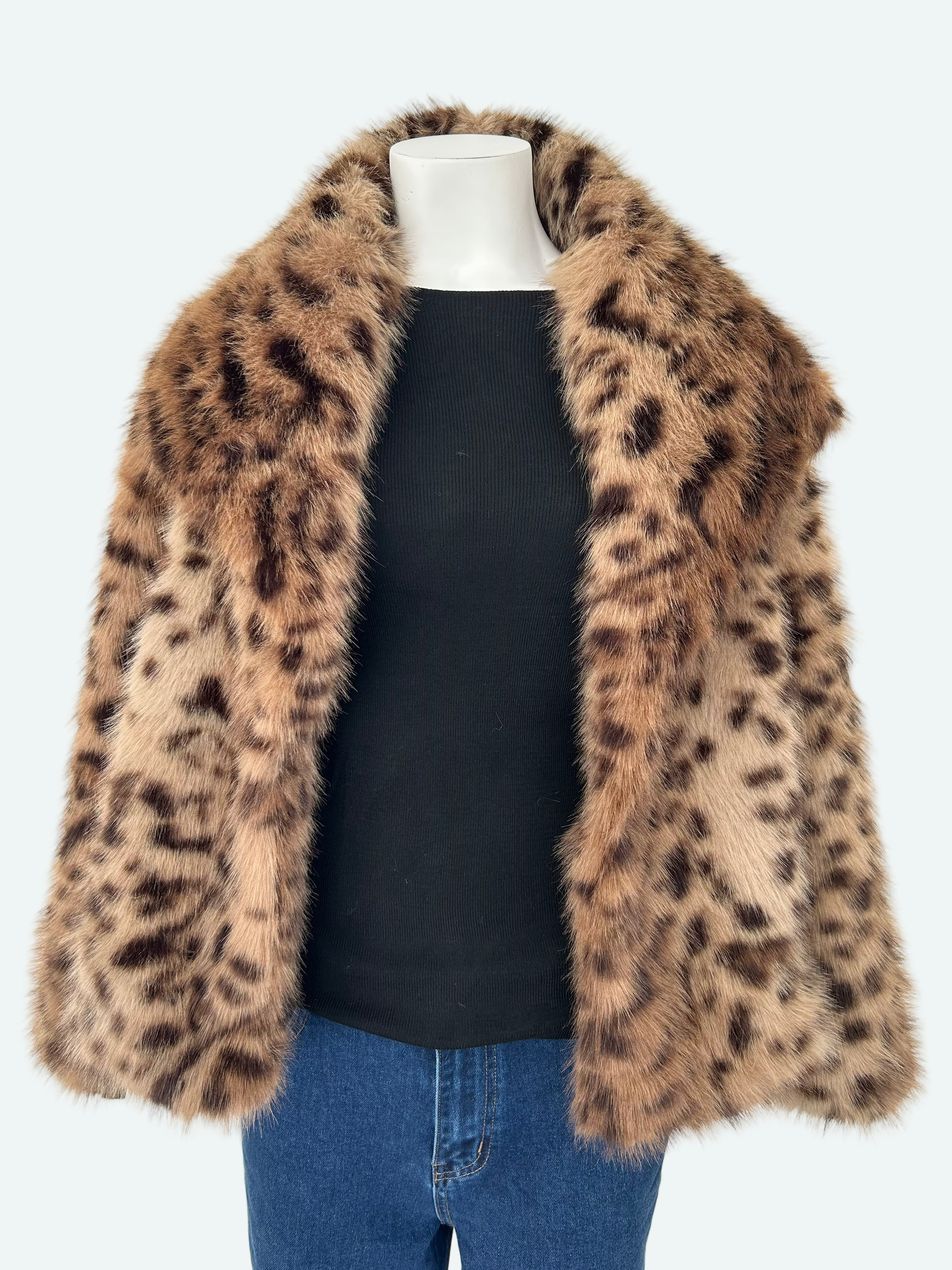 Veste effet fourrure léopard