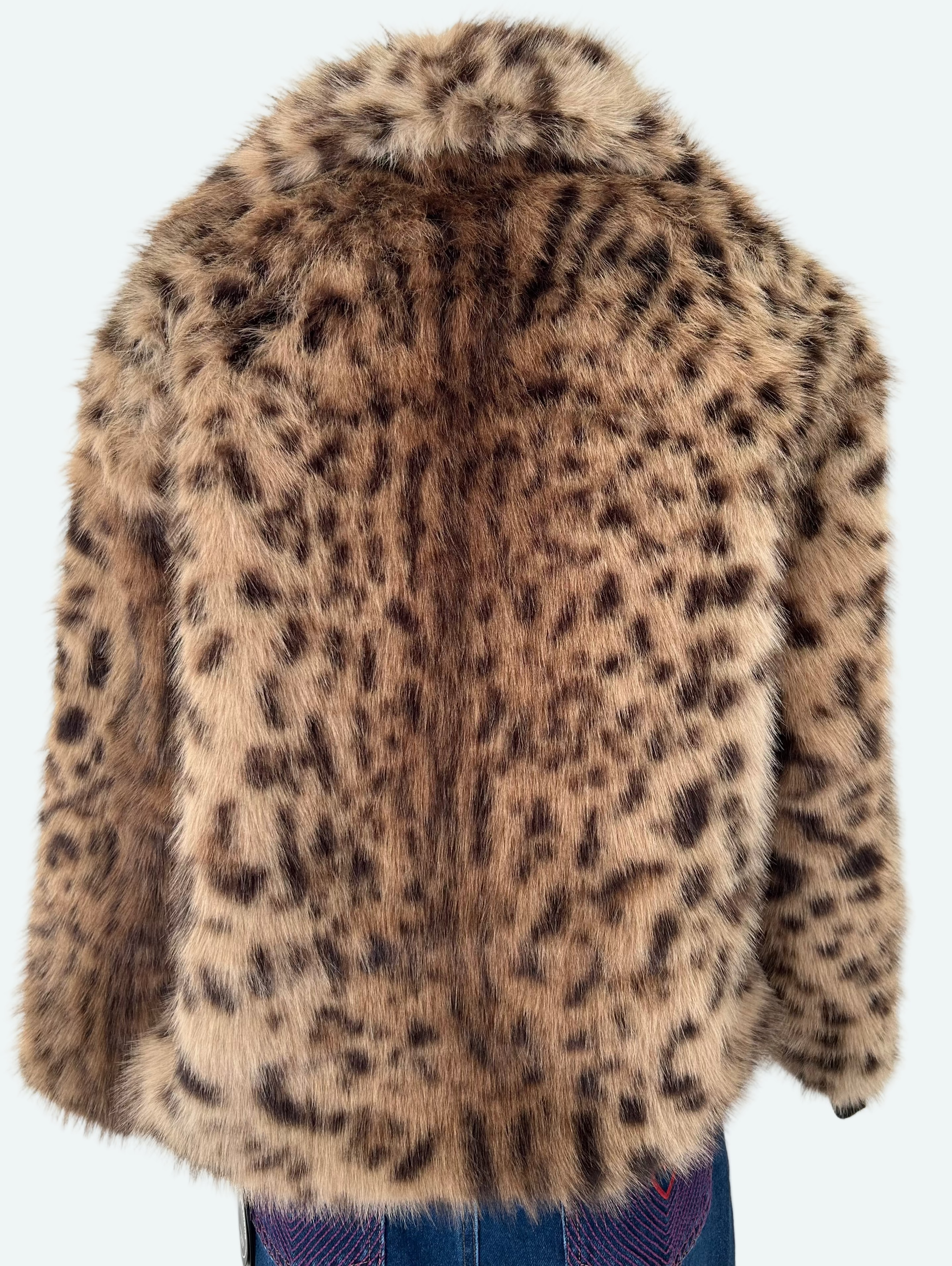 Veste effet fourrure léopard