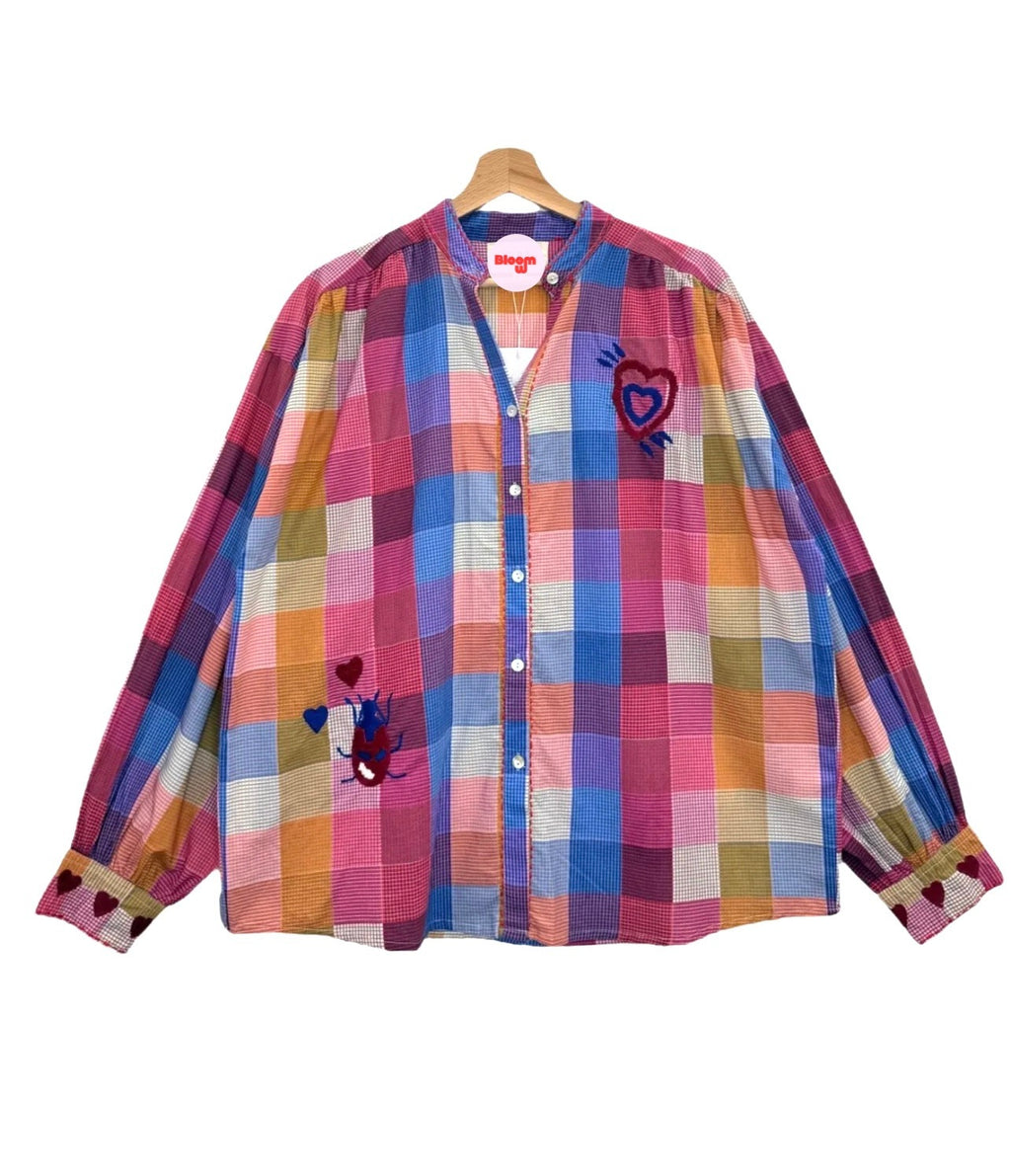 Blouse madras à motifs