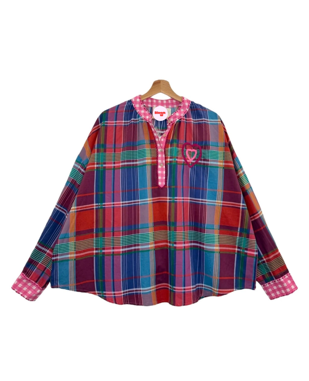 Blouse madras à motifs